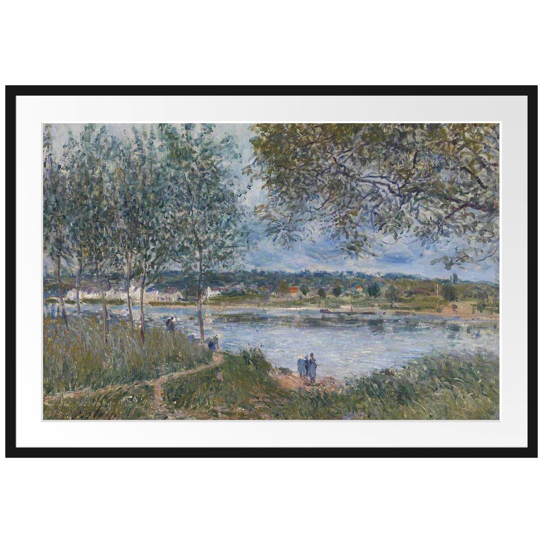 Gerahmter Kunstdruck By Way of the Old Ferry von Alfred Sisley