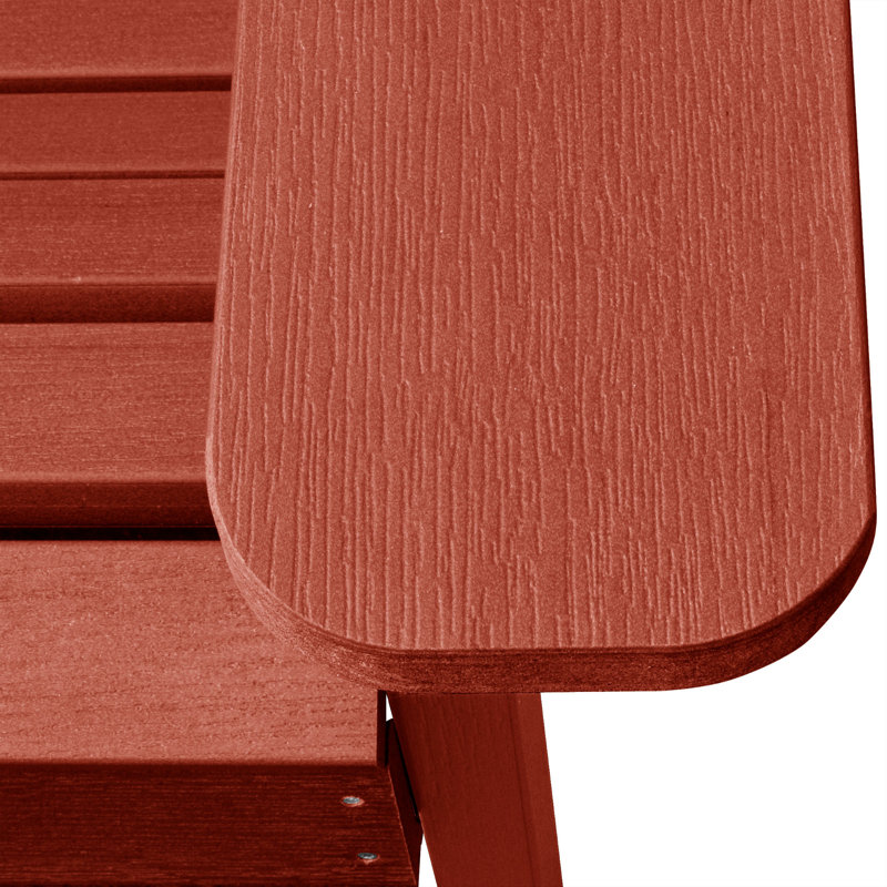 Chaise Adirondack résistante aux intempéries Hintz, Rouge rustique