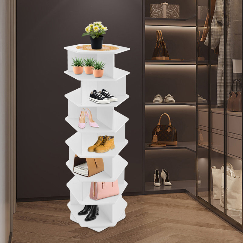 7-Tier Shoe Rack  Rotating Shoe Display Rack