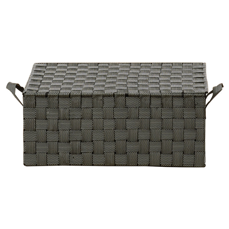 Boîte en tissu Wayfair Basics® Aaron, Sel / poivre