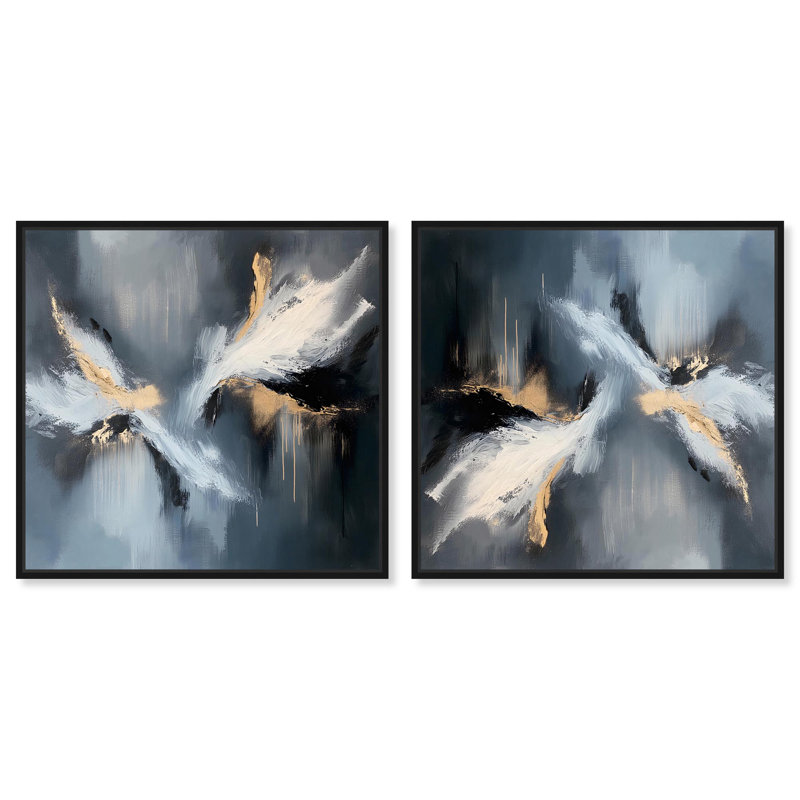 Ensemble de naissance d'un ange, art Mancave par Art Remedy, H 41 po x l 41 po, Cadre noir