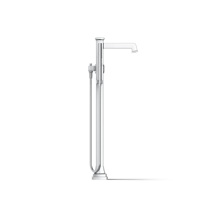 Riff Floor-Mount Bath Filler Trim, Polished Chrome