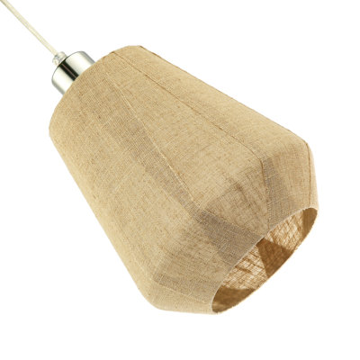 24cm H Glass Rectangle Pendant Shade ( No Direct Attachment Method ) in Brown