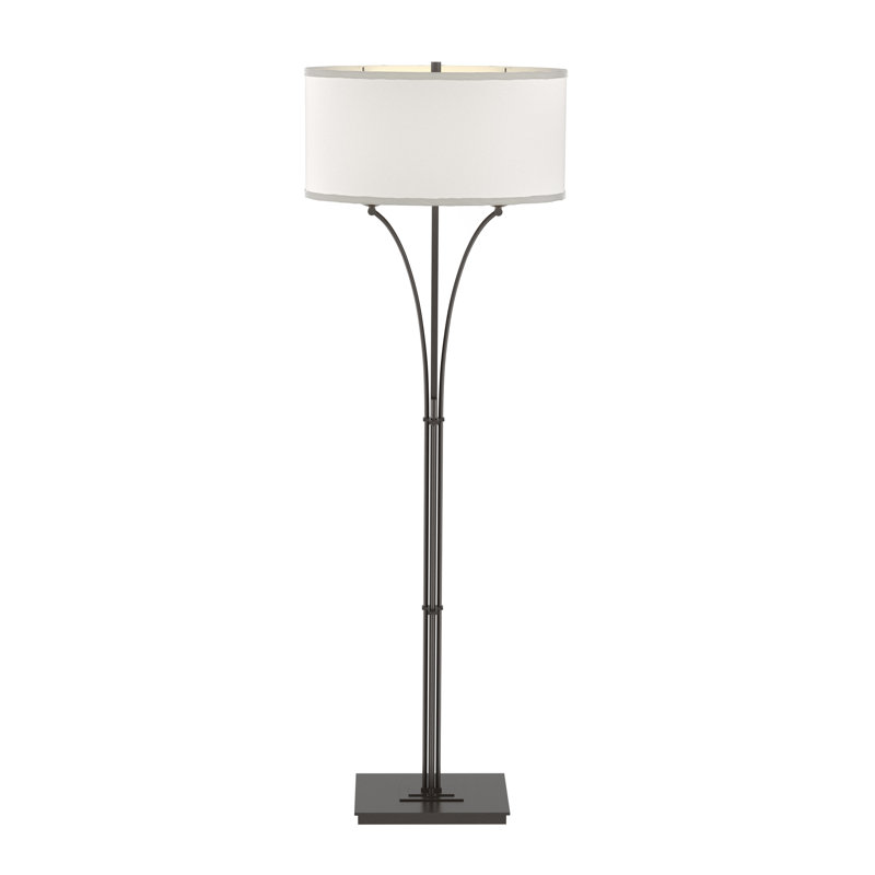 Formae 58" Floor Lamp, Flax, Oil Rubbed Bronze