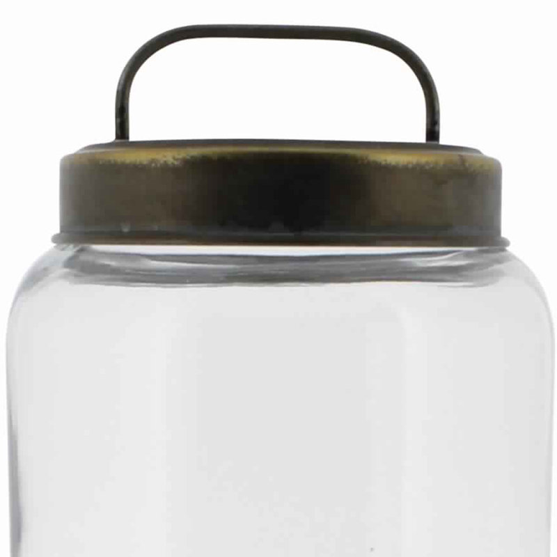 Pot de cuisine cylindrique en verre, H 13,25 po x l 6,25 po x P 6,25 po