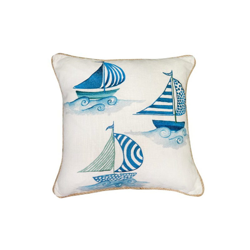 Abstract Blue Sqaure Cushion