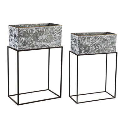 Ensemble de pots de fleurs d'intérieur / extérieur 2 pièces