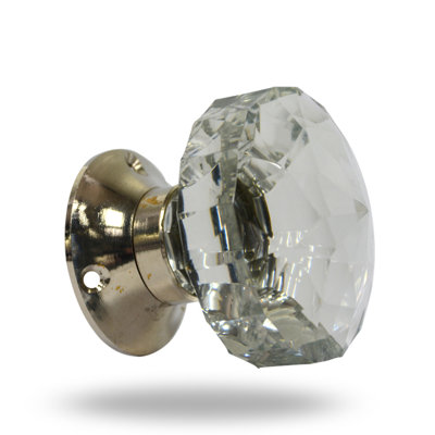Bouton de porte mortaise intérieur en verre découpé