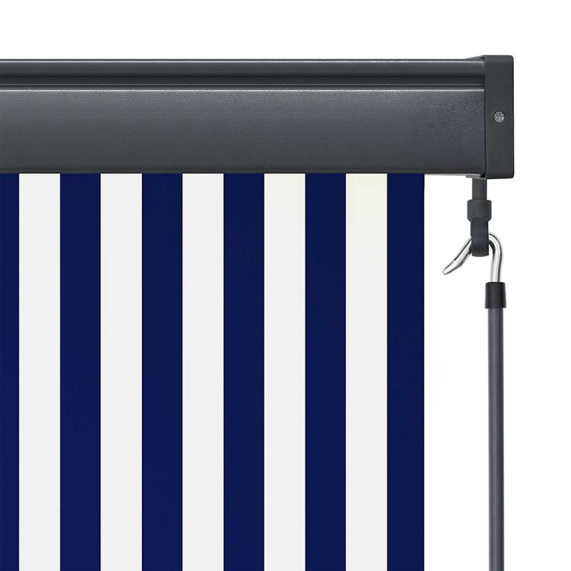 Roll-Up Blind, Blue/White