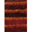 Tapis en polyester tissé à la main rouge, bourgogne et jaune Gherardo-24415602
