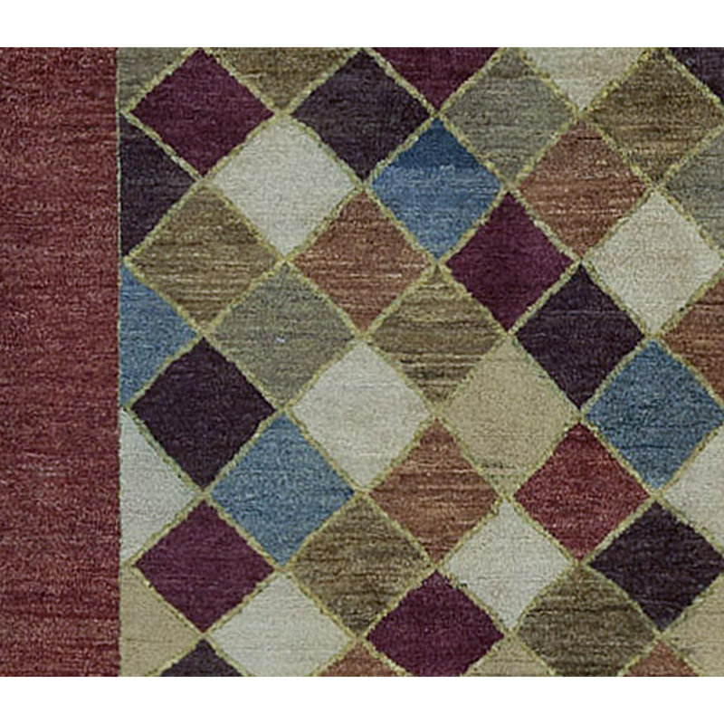 Tapis brun de haute qualité noué à la main