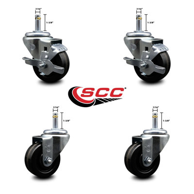 4-Piece Phenolic Caster Set