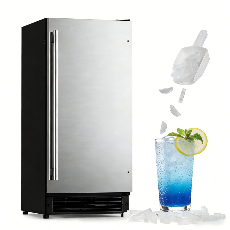 Outbid 25 Lb. Daily Production Drainless Crescent Ice Built-in Ice Maker