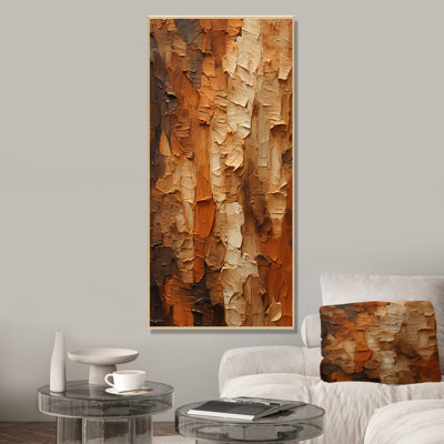 Brown tree bark Essence 2 - Tree Framed Canvas Print