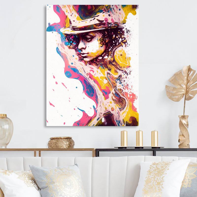 «Hollywood Musician IV», reproduction sur toile, H 32 po x l 16 po x P 1 po, Toile tendue
