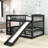 Harveen Wooden Bunk Bed with Slide and Fence by Harriet Bee-971127421-971127422
