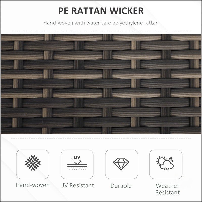 27 Gallon Patio Wicker Storage Bench