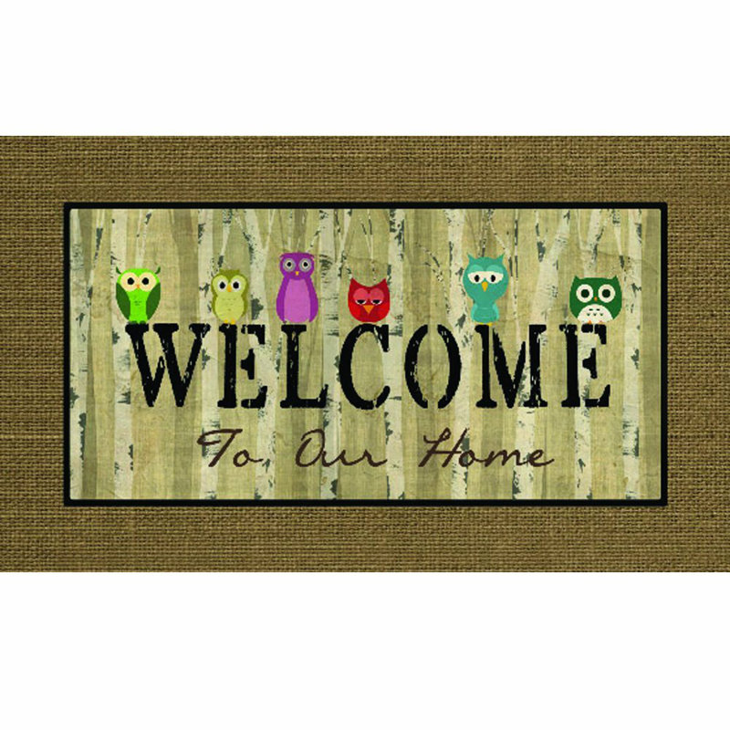 Les hiboux welcome de 30 po x 18 po Aeryn Paillasson d’extérieur