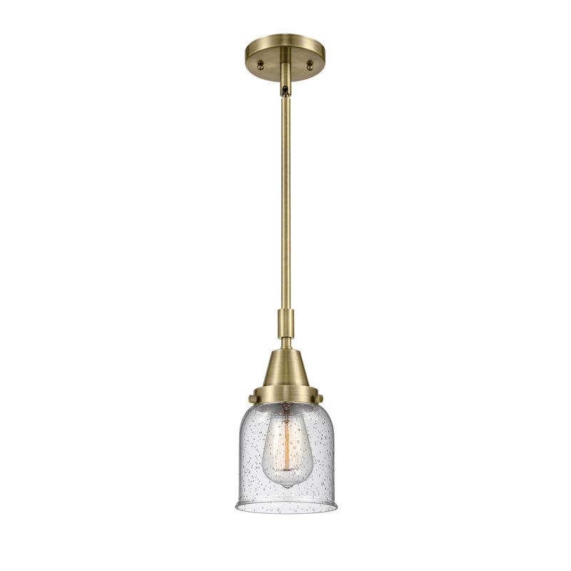 1 - Light Single Pendant, 44.125" H x 5" W x 5" D, No Bulb Included, Antique Copper