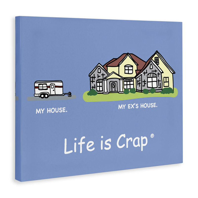 «Funny My House», art mural sur toile par LIC, H 16 po x l 20 po