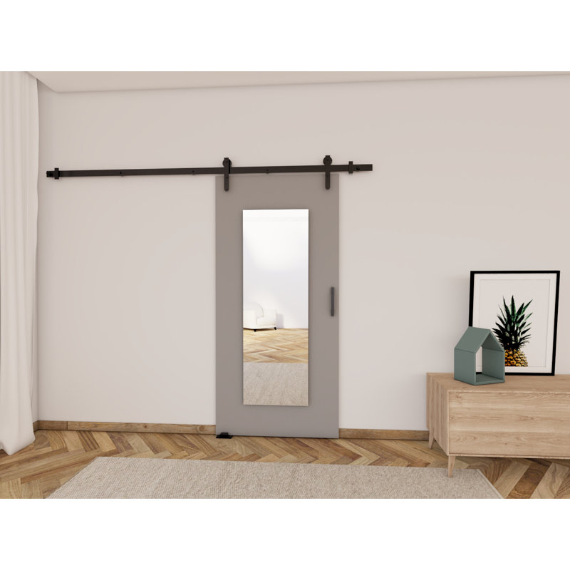 Mardis Veneers Sliding Doors, Grey, 205cm H x 106cm W x 1.6cm D