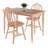Damya 2 - Person Solid Wood Top Four Leg Dining Set