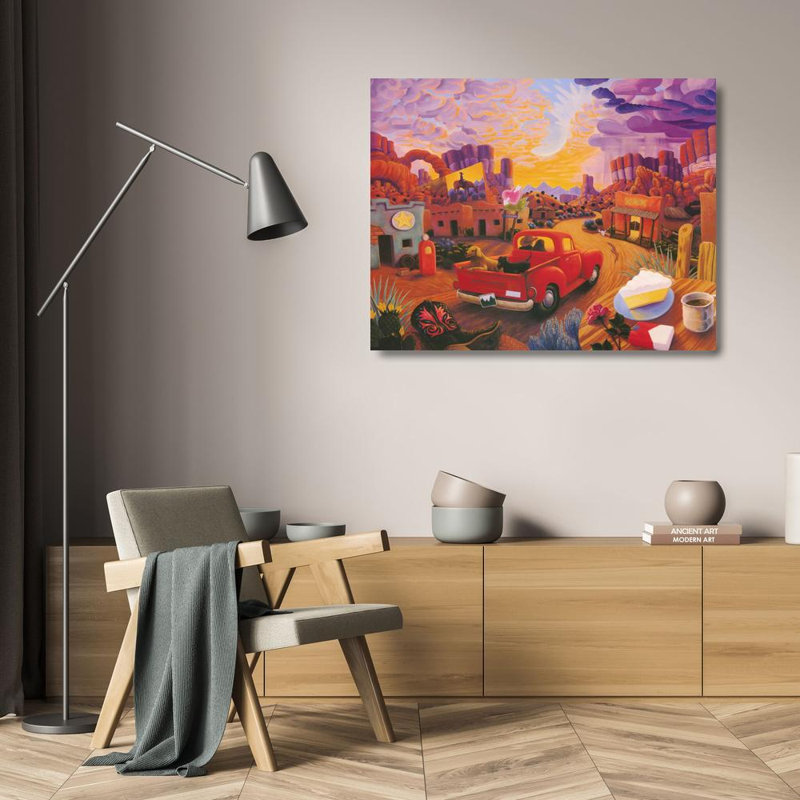 Coucher de soleil au coucher du soleil, H 19 po x l 24 po