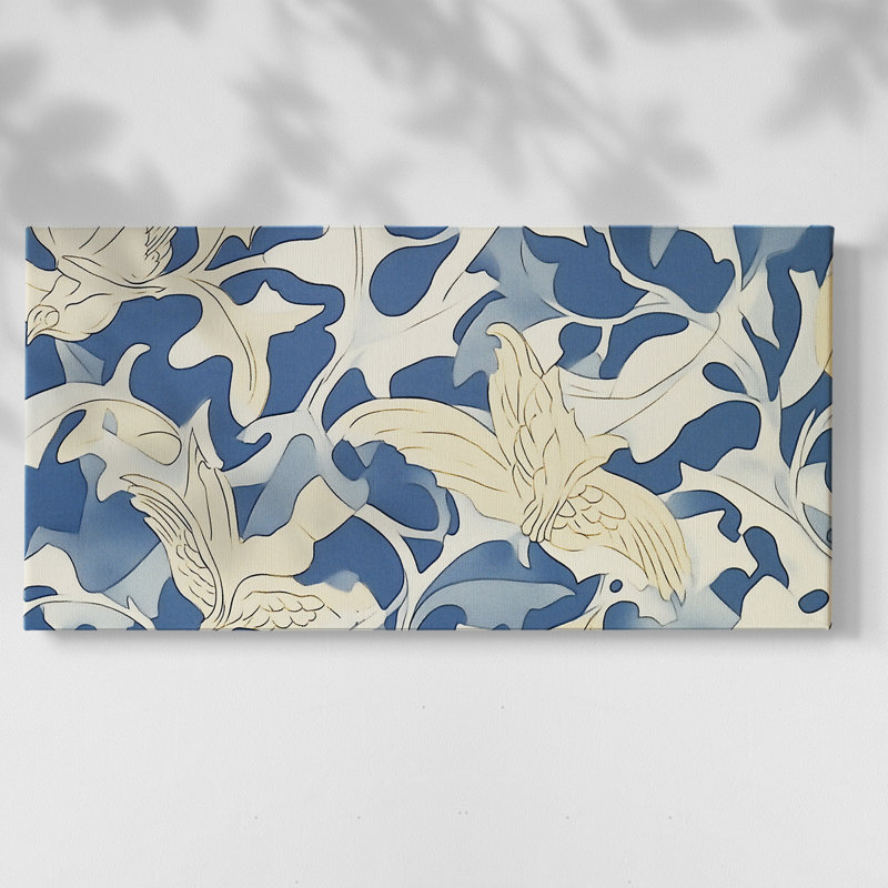 Série abstraite-XIII- Toile tendue avec châssis tendue, prête à être accrochée, H 25 po x l 49 po, Doré