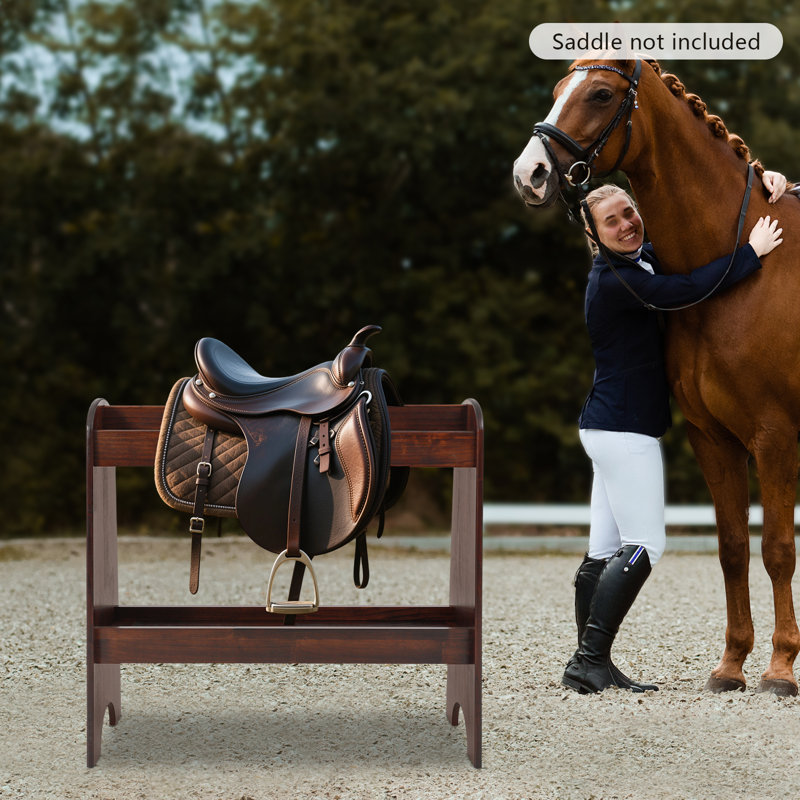 Support de selle en bois pour équipement pour cheval