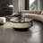 Round microcrystalline stone coffee table-110943646