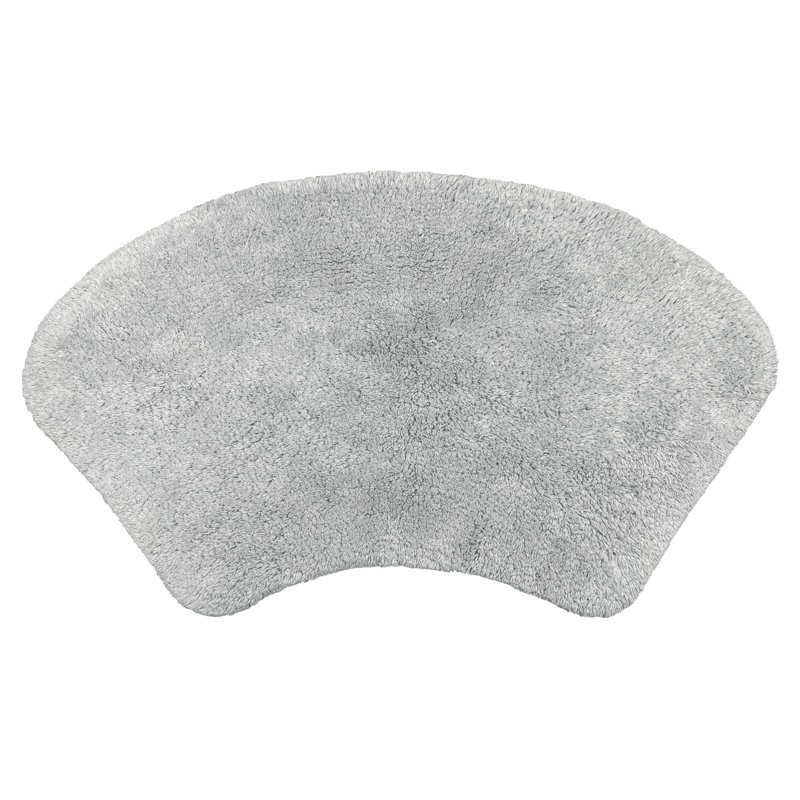 Curved Shower Bath Mat, Dove Grey