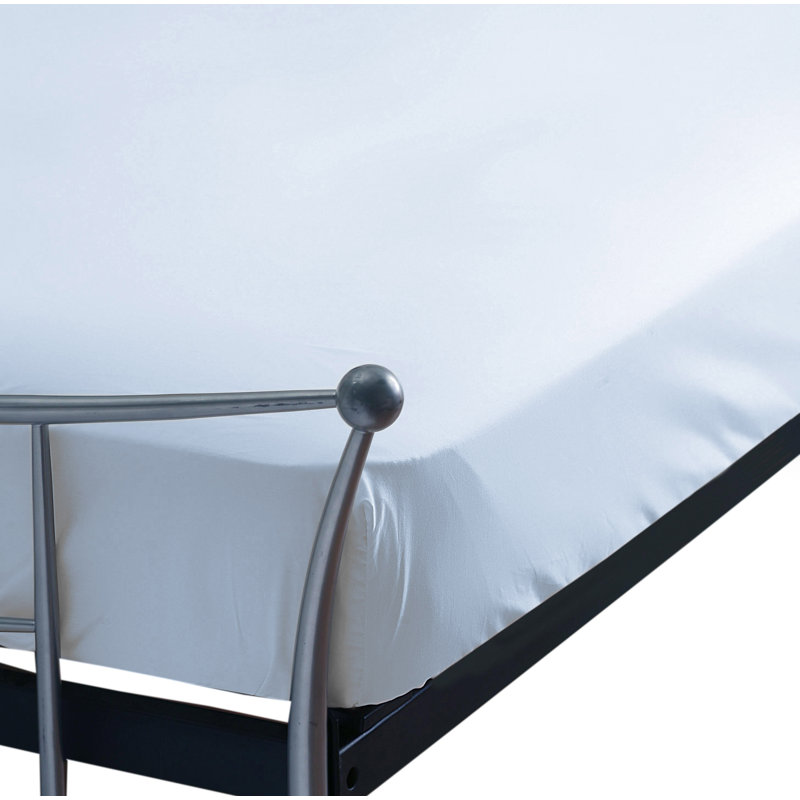 Plain Dye 200 TC Egyptian-Quality Cotton Egyptian Cotton Fitted Sheet, Ocean, Kingsize (5')