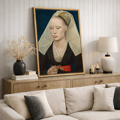 Renaissance, portrait de femme, œuvre d'art européenne classique, images de style musée rétro, impression sur toile encadrée