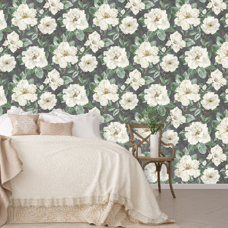 Mariela 10m x 69cm Matte Wallpaper Roll, Dark Grey