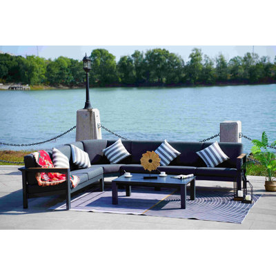Ensemble de canapé modulaire 5 pièces avec coussins