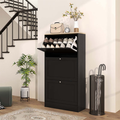 18 Pair Flip Down Shoe Storage