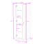 Armoire de rangement pour salle de bain avec 4 tablettes réglables et 2 portes-833362930
