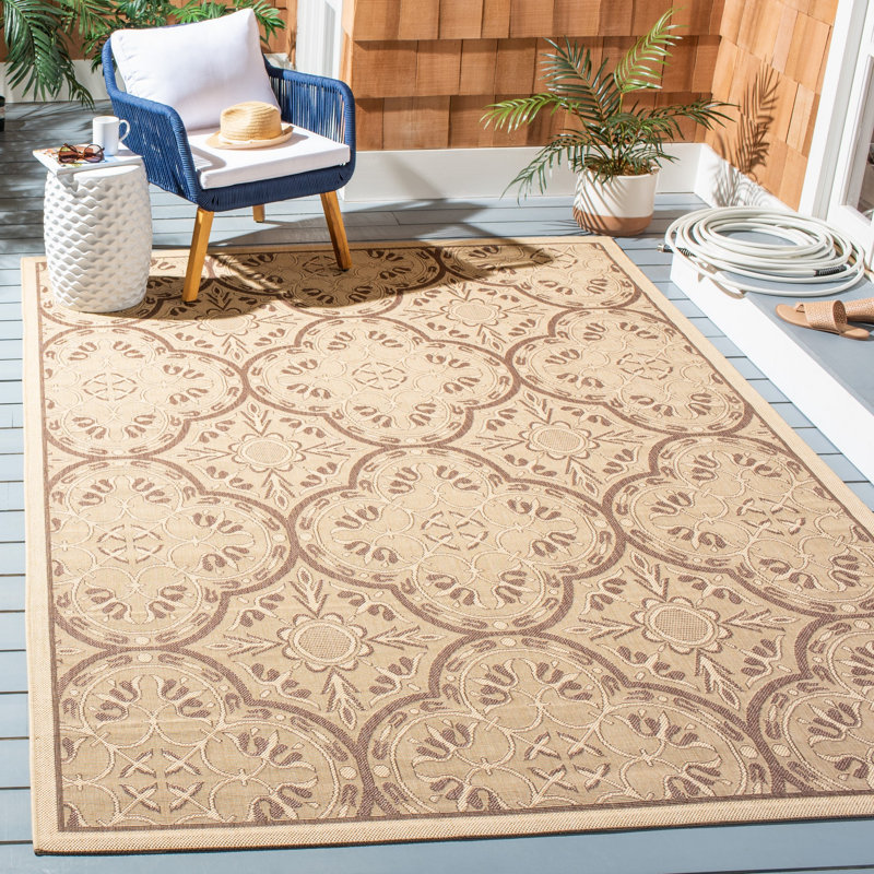 Tapis intérieur / extérieur crème Rockbridge, Rectangle 6 pi 7 po x 9 pi 6 po