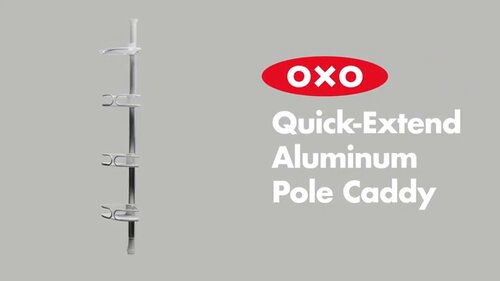 OXO Good Grips Quick-Extend Aluminum Pole Shower 4-Shelf Bath