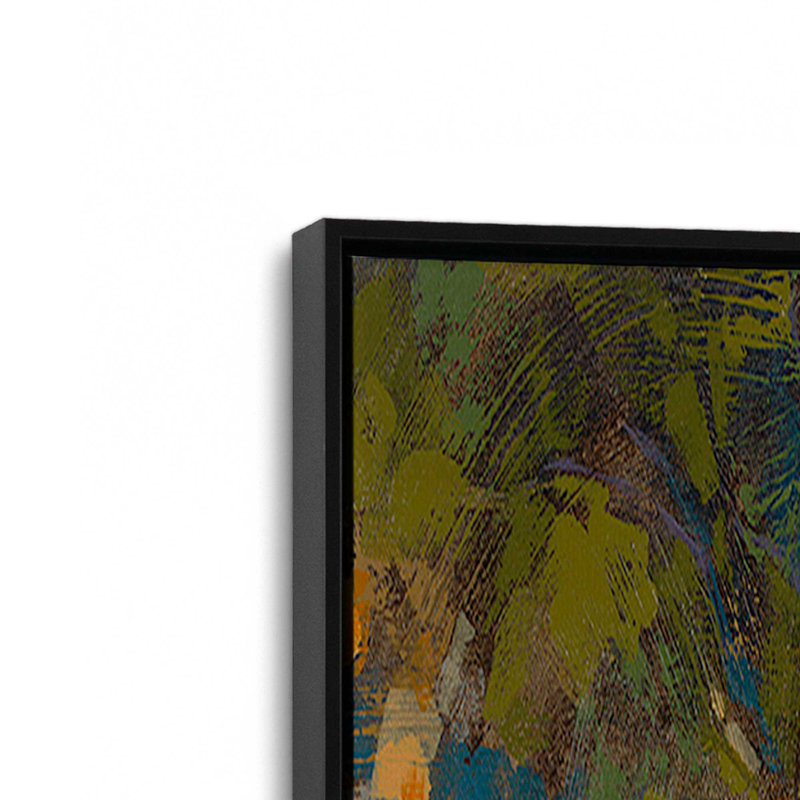 Happy Hills Splash, ensemble de 2 impressions, 12 po x 12 po, Toile avec cadre, Noir satiné