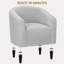 Fauteuil club rembourré en tissu-114882591