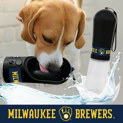 MLB Milwaukee Brewers Portable Dog Water Bowl