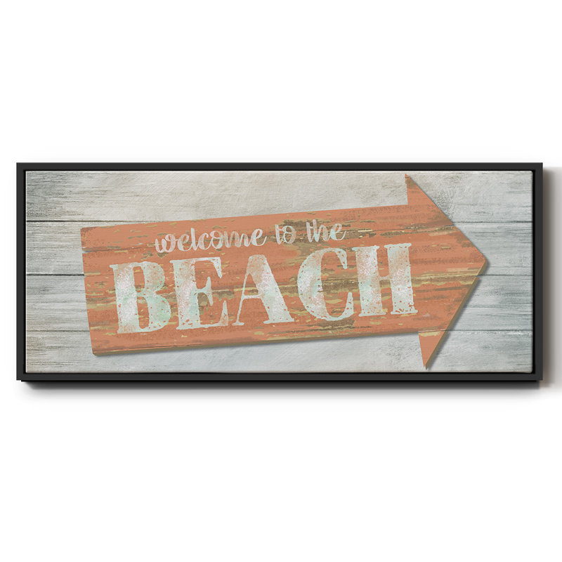 Welcome to the Beach - toile encadrée, H 8 po x l 20 po
