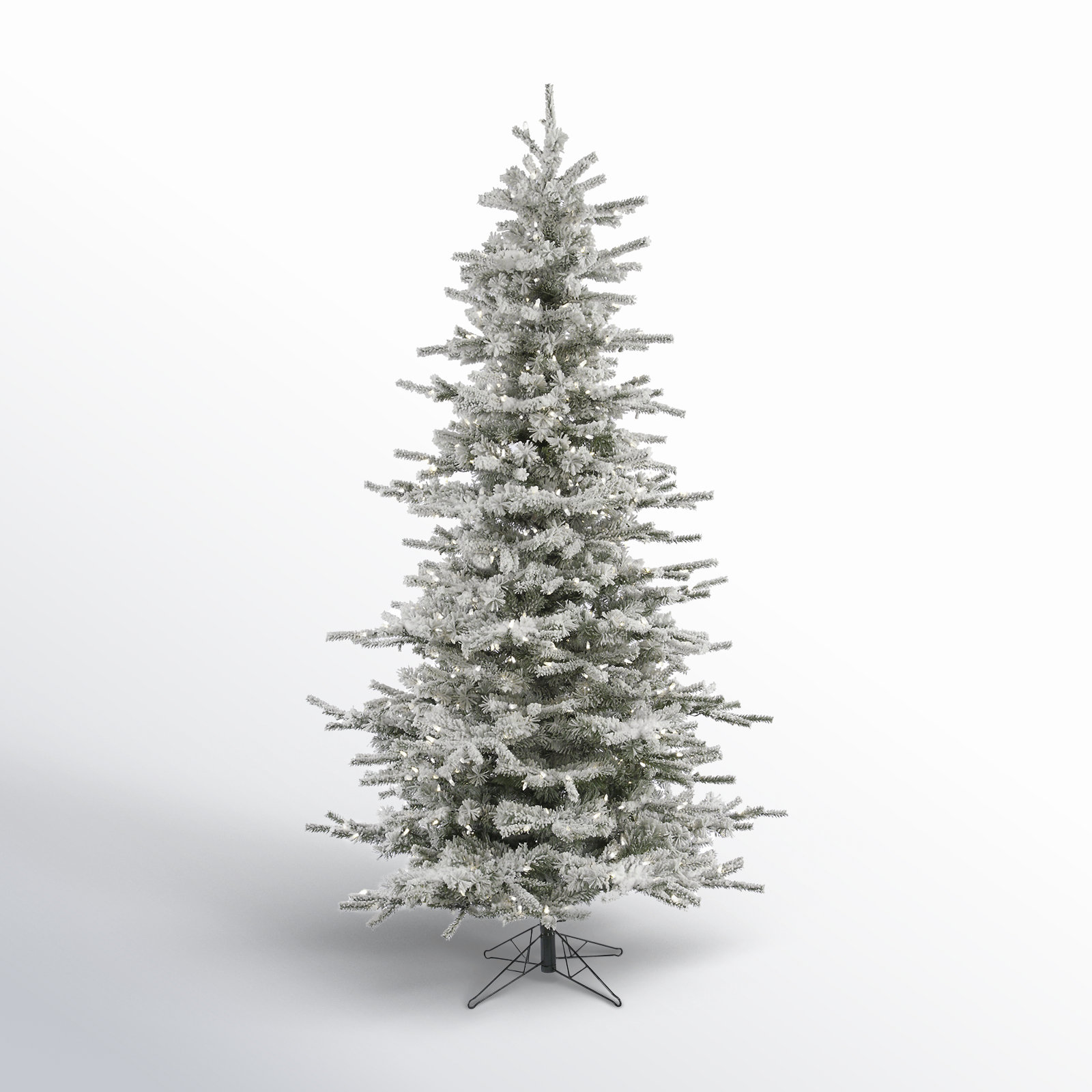 Slim Frosted 8.5' Pre-Lit Pine Christmas Tree, 4.5' H