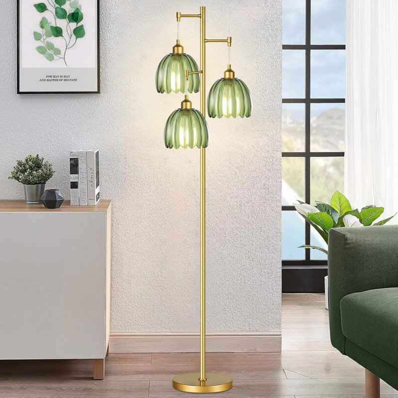Boho Tree Floor Lamp 3 Lights Bulbs Included