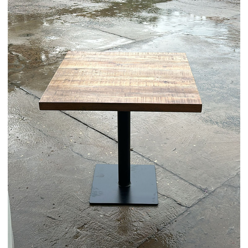 Bayville Solid Wood Top Metal Base Dining Table