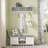 Coat Rack with Shelf Wall Mount 5 Hooks 3 Fabric Baskets for Entryway,Hallway,Living Room,Coat Hanger Wall Shelf Organizer,White,39.4"W x 7.9"D x 12.2"H-160315283