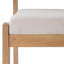 Chaise de salle à manger moderne Rellan, rembourrée, avec pieds en bois d'hévéa et dossier épais rembourré.-134780403-134780404