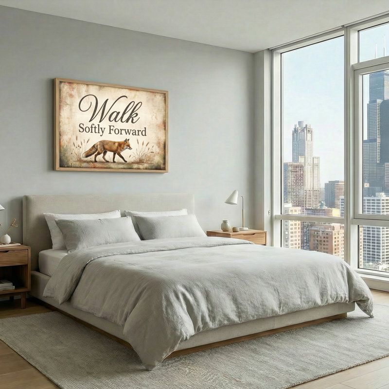 Ensemble de 1 tableau sur toile Fox Walk, H 32 po x l 48 po, Natural