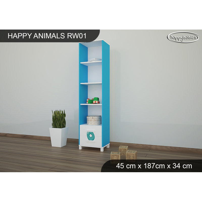 187cm H X 45cm W Cube Unit Kids Bookcase, Blue